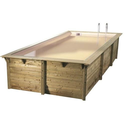 Piscine en bois rectangulaire Ubbink Azura 350 x 505-Beige
