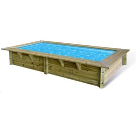 Piscine bois Azura 3,50 x 2,00 x 0,71 m liner bleu avec filtre à cartouche - Ubbink