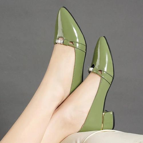 Escarpins À Enfiler En Cuir Pu Pour Femmes,Chaussures D'été Classiques,Décontractées,Douces Et Confortables,À La Mode Et De Haute Qualité,E5993