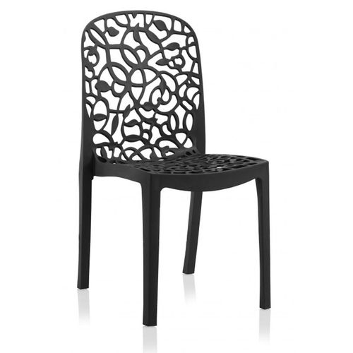 Chaise Résine Flore Anthracite