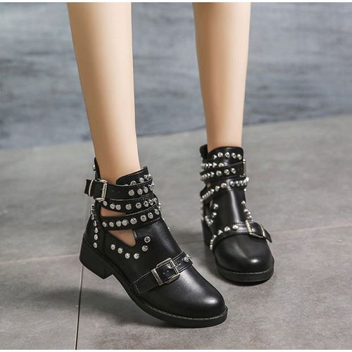 Chaussures Bottines Talonspais Pour Femmeschaussures De Soiréepunkgothiquerivetssangle Bouclechaussures De Soirée