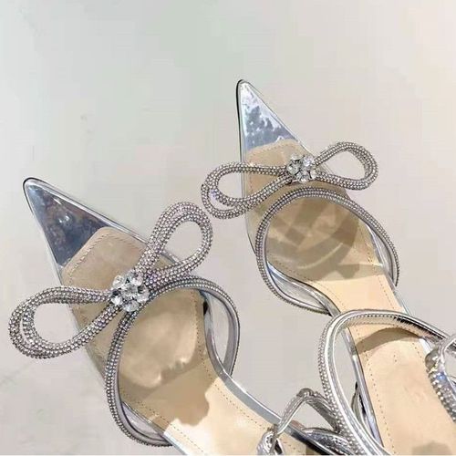 Chaussures Escarpins Biscuits Scintillants Pour Femmesstyle Pisten?ud Papillon En Cristalsatinchaussures D'été Pour Damescuir Véritabletalons Hautsfêtechaussures De Rh