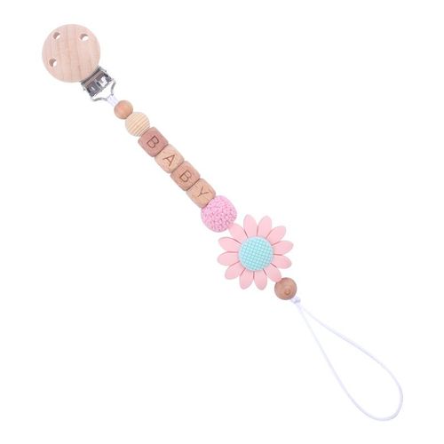 Jowood-Attache-Tétine En Silicone Avec Nom Pour Bébé,Anneau De Dentition En Forme De Tournesol,Jouet À Mâcher - Type No.4