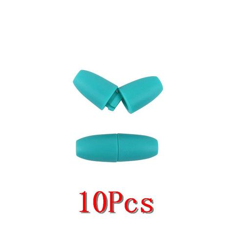 Ensemble De 10 Fermoirs En Plastique Détachables,En Silicone,Collier De Dentition,Sucette,Fermoir De Sécurité Pour Bébé,Fermoir À Homard En Chaîne - Type Lake Blue