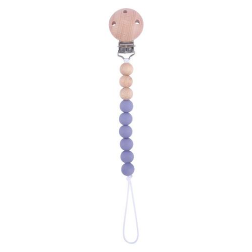 Clips De Sucette En Silicone Pour Bébé,Chaîne Anti-Chute,Perles,Pour Apaiser Le Mamelon - Type Lilac Violet