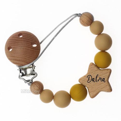 Réinitialisation De Sucette Pour Bébé,Nom,Souvenir De Bébé,Cadeau,Fournitures De Bébé En Bois,Cadeau Pour Mère,2023 - Type Pacifier Chain #Z