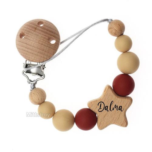 Réinitialisation De Sucette Pour Bébé,Nom,Souvenir De Bébé,Cadeau,Fournitures De Bébé En Bois,Cadeau Pour Mère,2023 - Type Pacifier Chain #Y