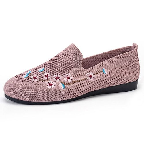 Mocassins En Maille Respirante À Semelle Souple Pour Femme,Chaussures Plates Peu Profondes,Décontractées,Grande Taille 43,Été 2023