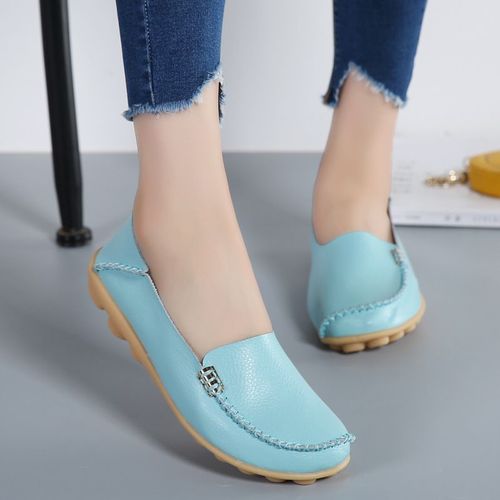 Chaussures Mocassins Plats En Cuir Group Pour Femmechaussures Enfilergrande Taille