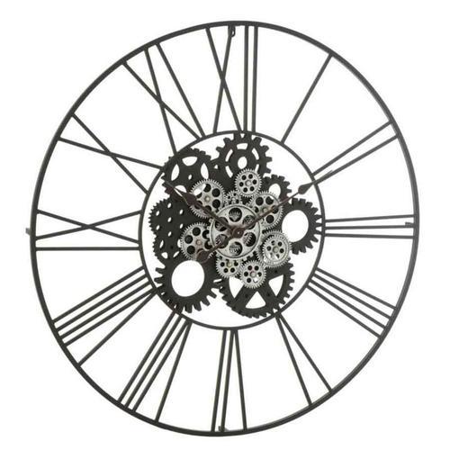 Paris Prix - Horloge Murale Design "chiffres Romains" 80cm Noir