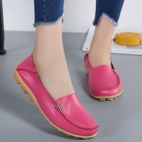 Chaussures Mocassins Plats En Cuir Group Pour Femmechaussures Enfilergrande Taille