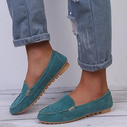 Mocassins Plats Décontractés En Denim Pour Femme,Chaussures De Grande Taille,Printemps-Automne