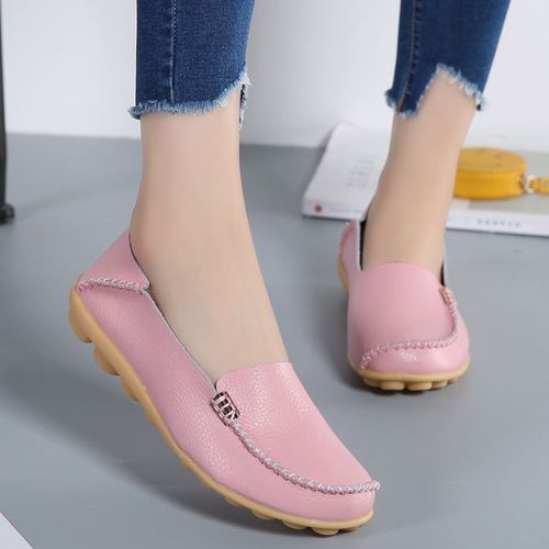 Chaussures Mocassins Plats En Cuir Group Pour Femmechaussures Enfilergrande Taille