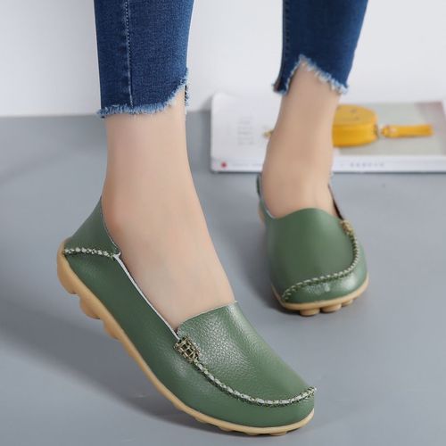 Chaussures Mocassins Plats En Cuir Group Pour Femmechaussures Enfilergrande Taille