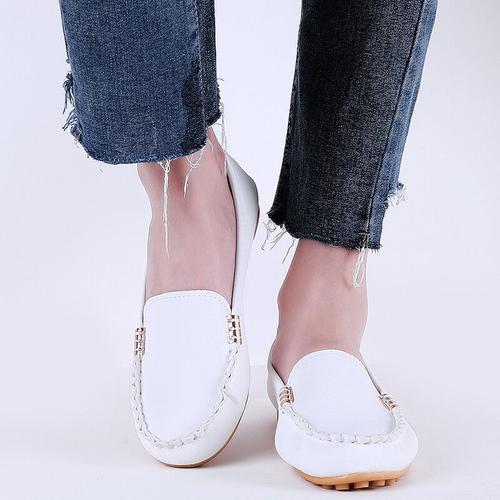 Mocassins Plats Décontractés En Denim Pour Femme,Chaussures De Grande Taille,Printemps-Automne