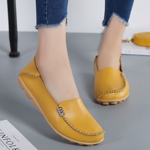 Chaussures Mocassins Plats En Cuir Group Pour Femmechaussures Enfilergrande Taille