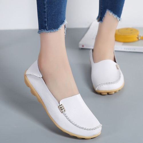 Chaussures Mocassins Plats En Cuir Group Pour Femmechaussures Enfilergrande Taille