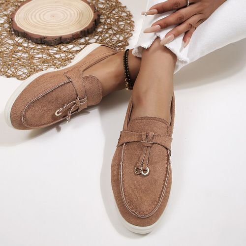 Mocassins À Enfiler En Cuir Et Cachemire Pour Femme,Chaussures Plates Décontractées De Marque,De Haute Qualité,Grande Taille 42,Printemps Automne