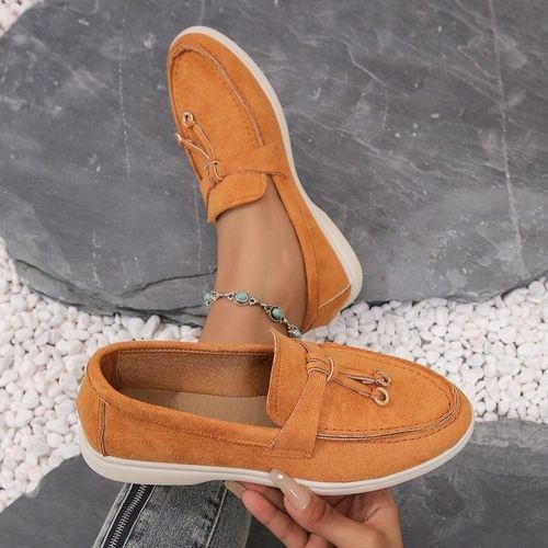 Mocassins À Enfiler En Cuir Et Cachemire Pour Femme,Chaussures Plates Décontractées De Marque,De Haute Qualité,Grande Taille 42,Printemps Automne