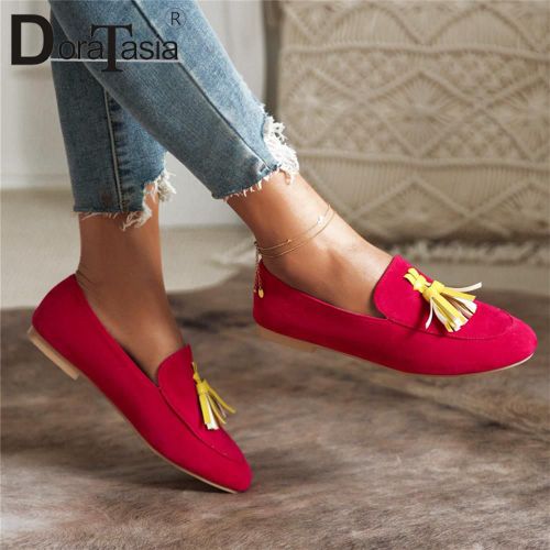 Mocassins Pointus À Franges Léopard Pour Femmes,Chaussures Plates Décontractées Douces Pour Femmes,Couleurs Mélangées,Design De Marque Pour Dames,Mode,Grande Taille,43