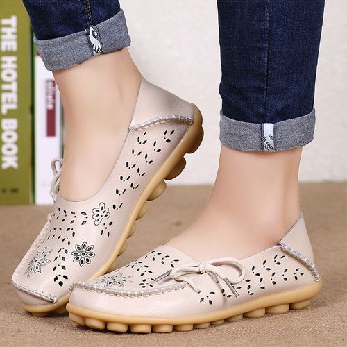 Chaussures Mocassins De Luxe En Cuir Souple Pour Femmechaussures D'extérieur Plates Enfilerdécontractées