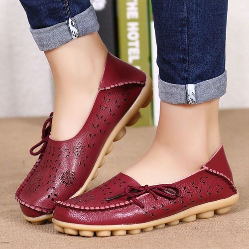 Chaussures Mocassins De Luxe En Cuir Souple Pour Femmechaussures D'extérieur Plates Enfilerdécontractées
