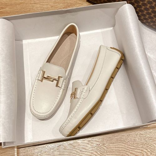 Chaussures Oxford En Cuir Véritable Pour Femmes,Mocassins En Cuir De Cercle Respirant,Chaussures De Travail De Luxe