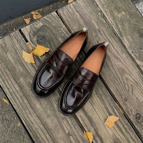 Chaussures Chaussures Plates En Cuir Souple De Style Britannique Pour Femmesmocassins Détectée Ychaussures Oxford Enfilercuir Verniloisirs