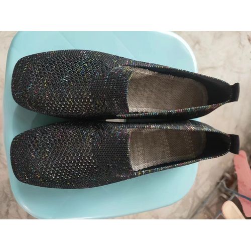 Ballerines Carrées En Maille Pour Femmes,Baskets Respirantes,Mocassins À Enfiler,Taille 43,Printemps,Automne,2024
