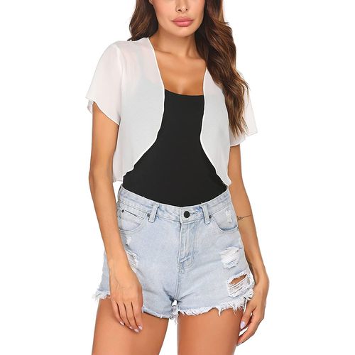 Été Nouveau Femmes En Mousseline De Soie Manches Courtes Cardigan Tops Manteaux Femmes
