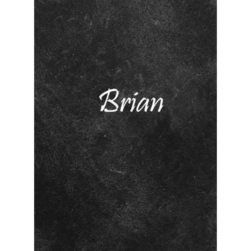 Brian: Personalized Name Notebook | Wide Ruled Paper Notebook Journal | For Teens Kids Students Girls| For Home School College | 8.5x11 Inch 160pages