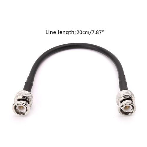 Bnc Mâle à Bnc Mâle Rg58 Pigtail Câble 20cm Connecteur Sertis Câbles Coaxiaux