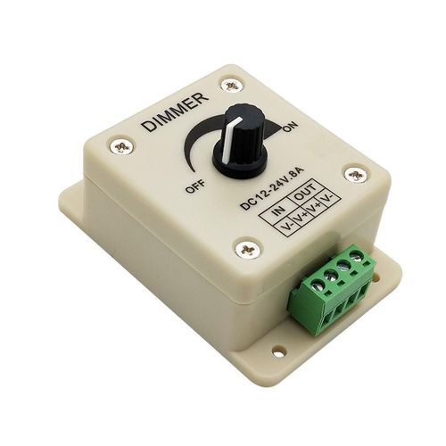 Led Dimmer Knob Controller For Dc 12-24v 8a Mini Rotary Switch Easy To Install