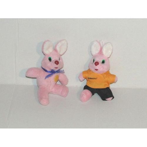 Peluche Lapin Duracell - Lot 2 Petit Lapin Rose 12 Cm