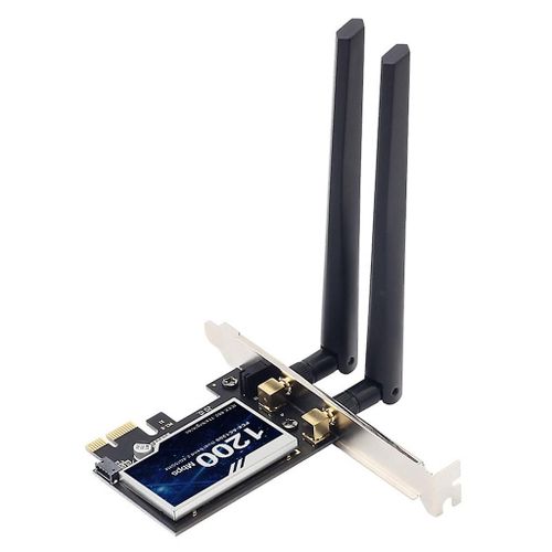 Carte WLAN 1200Mb Pcie 2.4G/5G Adaptateur réseau Wifi bi-bande BT4.0 PCE-AC1200