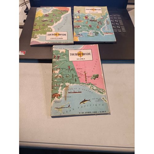 Lot De Trois Revues "Tour Du Monde " Alaska, Angleterre, Etas Unis. 1963