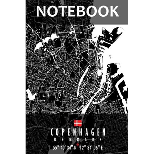 Notebook: Copenhagen Map Denmark Notebook | Great Personalized Gift For Writing, Jotting Your Favorite Travel Moments, Taking Notes, And Brainstorming Ideas For Men, Women, Boys And Girls Of All Ages
