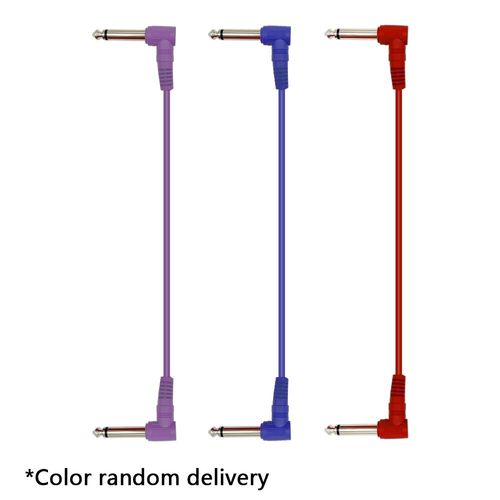Câble De Raccordement De Pédale Jeeffprotected Électrique,Fils Audio Blindés À Faible Bruit,Patch À Angle Droit 1/4,3 Pièces,6 Pièces - Type Color Pedal Line-3
