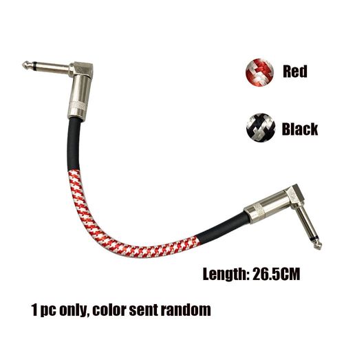 Câble De Raccordement De Pédale Jeeffprotected Électrique,Fils Audio Blindés À Faible Bruit,Patch À Angle Droit 1/4,3 Pièces,6 Pièces - Type Wave Cable-1pc