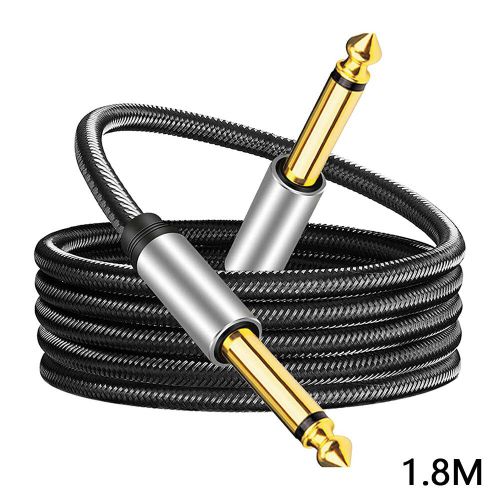 Jeamplifier-Connecteur De Câble De Basse Blindé,Fil Jecable Électrique,Médailles,Bruit,Rette,6.35mm - Type 1.8m