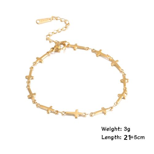Bracelet De Cheville Croix En Acier Doré Pour Femme,Pendentif Égyptien,Rinçage Des Jambes Et Des Pieds,Bracelet De Cheville,Cadeau De Bijoux De Plage,Document De Jésus,Compétitivité