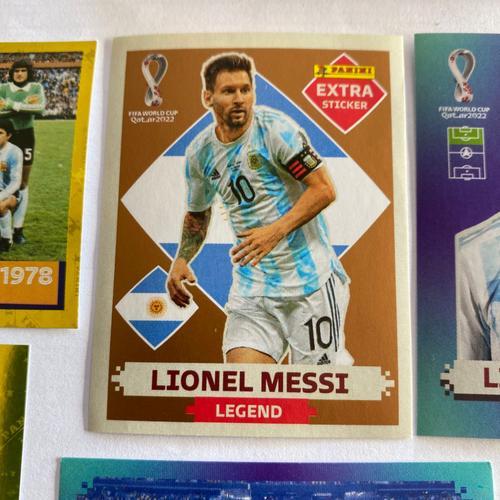 Extra Sticker Lionel Messi Qatar 2022 Édition Originale Limitée Panini 