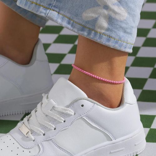 Bracelet De Cheville En Fer Réglable Unique Pour Femme,Bijoux De Pied Pour Femme,Pieds Nus,Mince,Plage,Été,Y2k,9 Couleurs