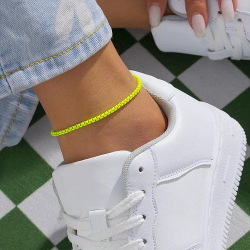 Bracelet De Cheville En Fer Réglable Unique Pour Femme,Bijoux De Pied Pour Femme,Pieds Nus,Mince,Plage,Été,Y2k,9 Couleurs