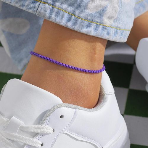 Bracelet De Cheville En Fer Réglable Unique Pour Femme,Bijoux De Pied Pour Femme,Pieds Nus,Mince,Plage,Été,Y2k,9 Couleurs