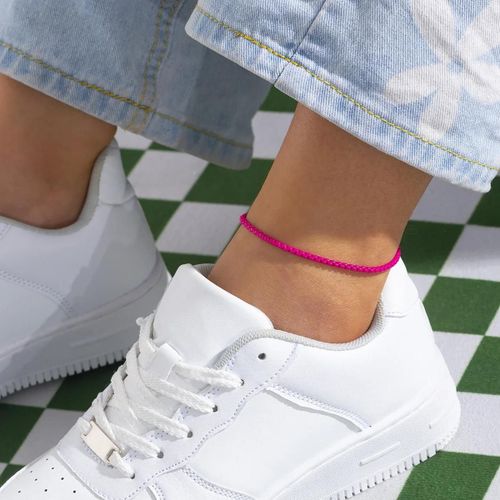Bracelet De Cheville En Fer Réglable Unique Pour Femme,Bijoux De Pied Pour Femme,Pieds Nus,Mince,Plage,Été,Y2k,9 Couleurs