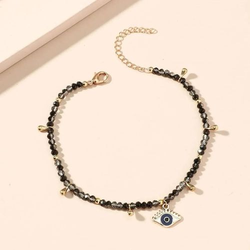Boho-Bracelet De Cheville En Perles De Cristal Colorées Pour Femmes,Pendentif Mauvais ?il,Bracelet De Rinçage,Été,Océan,Plage,Bijoux De Pied,Accessoires,Cadeaux