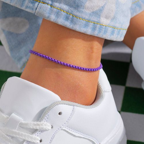 Bracelet De Cheville En Chaîne De Fer Réglable Pour Femmes,9 Couleurs Uniques,Bijoux De Plage D'été,Mince,Pieds Nus,Y2k