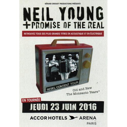 Carte Postale Neil Young + Promise Of The Real : Concert Du 23 Juin 2016, Accor Arena