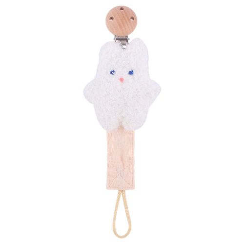 Jowood-Porte-Sucette De Dentition En Lin Et Coton Pour Bébé,Clips De Support D'allaitement,Animaux Grillagés - Type White Bear